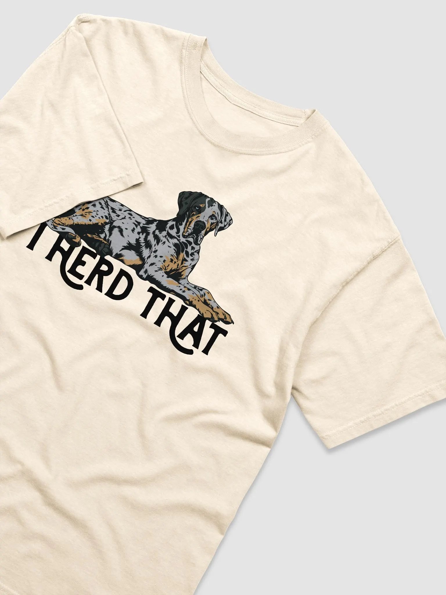 I Herd That T-Shirt of a Catahoula Leopard Dog | Funny T-Shirt for CLD and Herding Dog Paw-Rents product image (6)