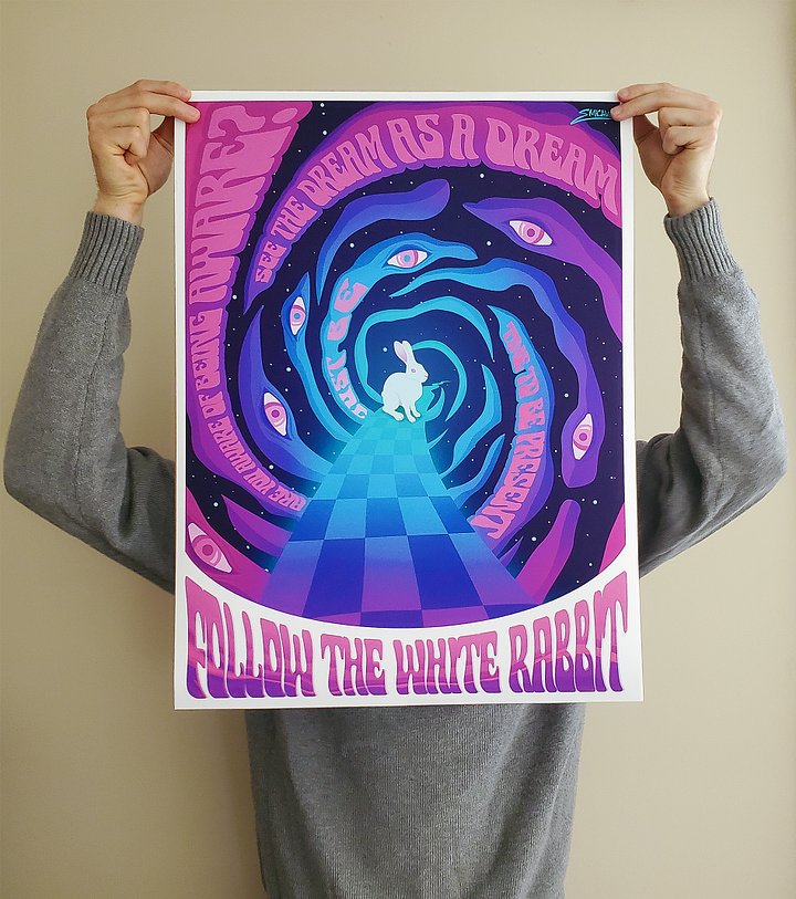 Follow The White Rabbit - Print product image (1)