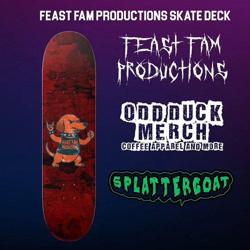 There is ONE WEEK LEFT to grab one of these amazing Feast Fam Productions Skate Decks!

Grab one while you can before they ar...