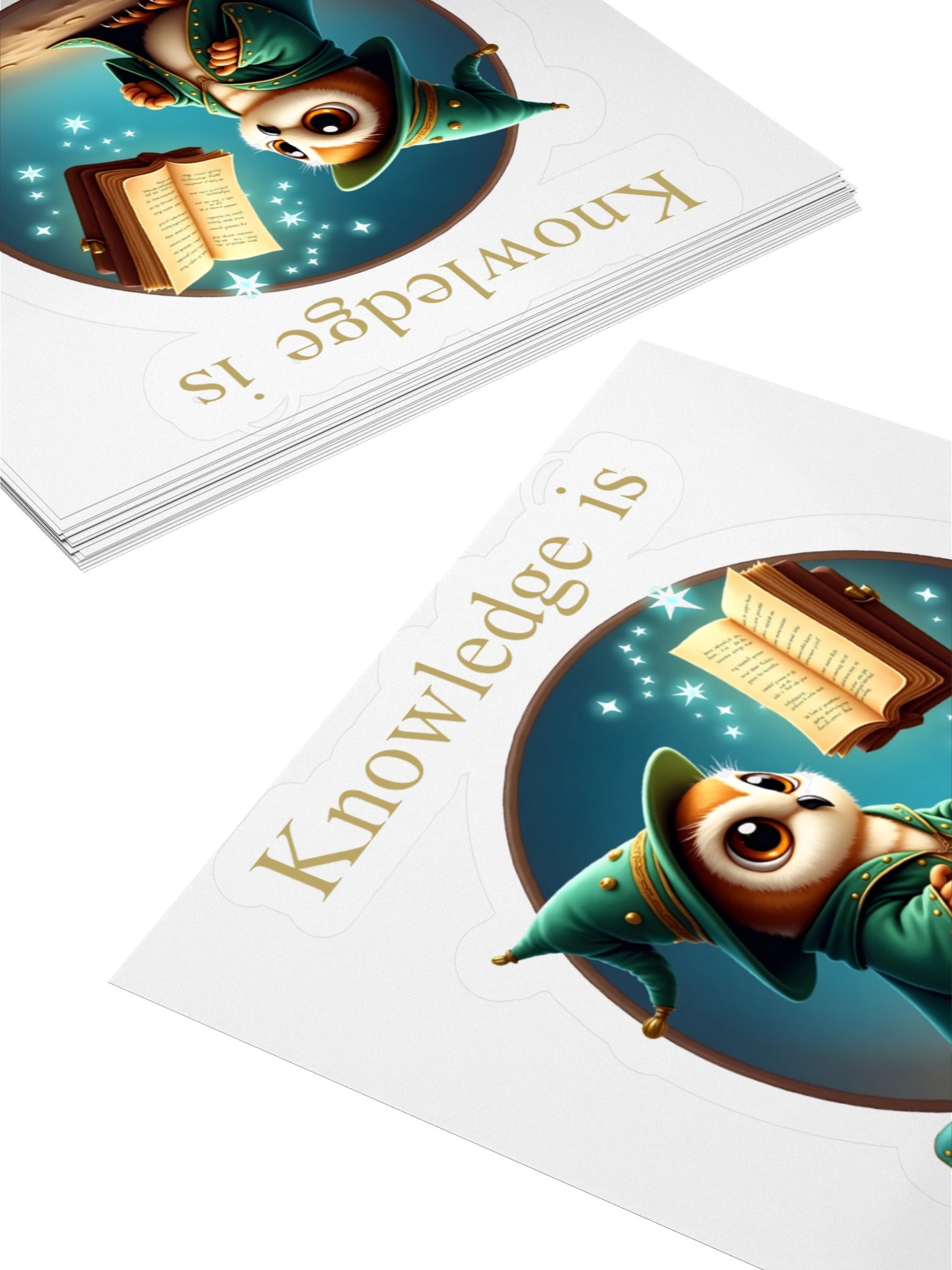 Knowledge is the Greatest Spell – Wizard Owl Sticker product image (4)