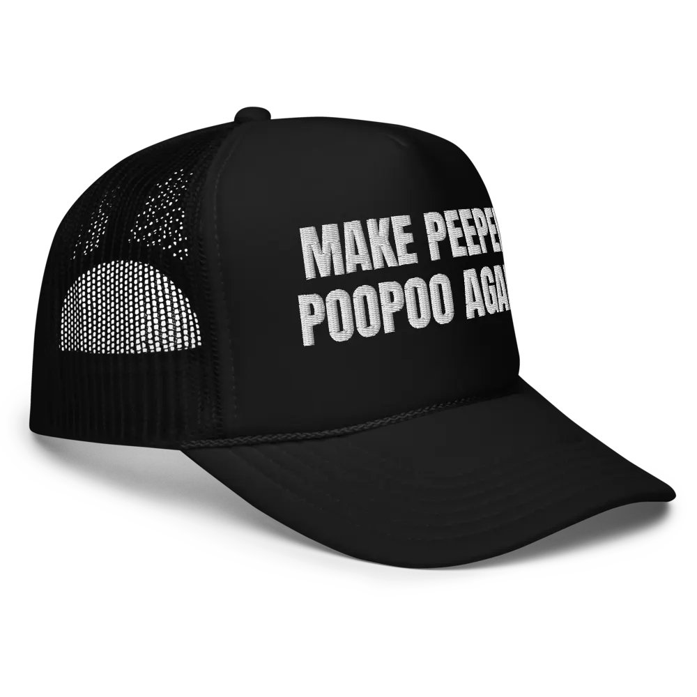 Make peepee poopoo again - Embroidered Trucker Cap Hat product image (3)
