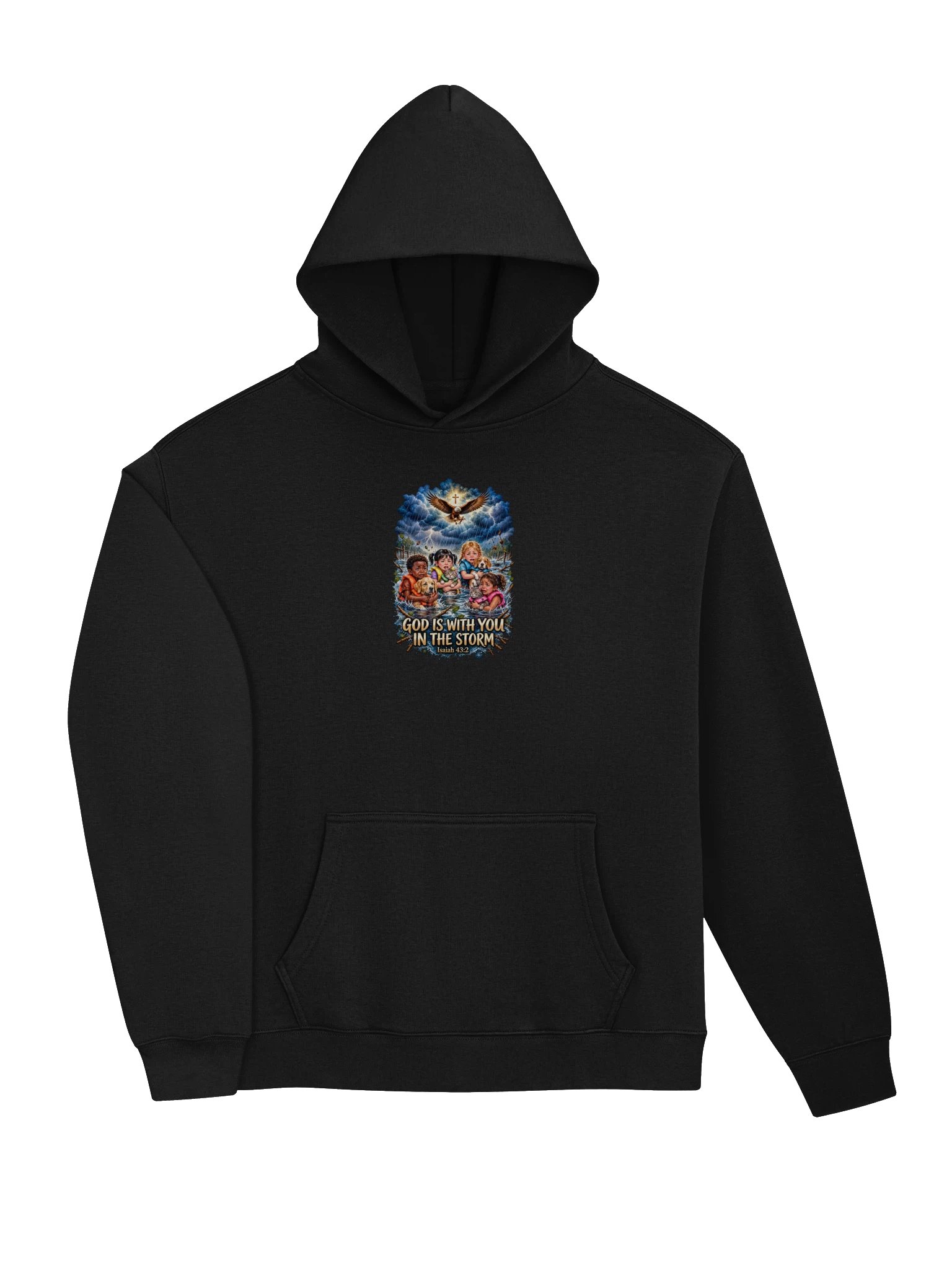 God Is With You in the Storm Sweatshirt — Isaiah 43:2 product image (1)