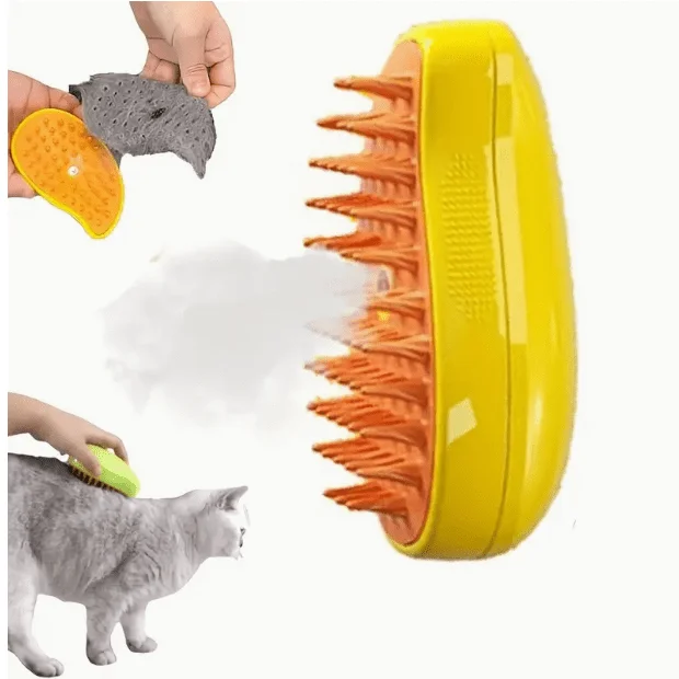 3-in-1 Steamy Pet Grooming Brush - Rechargeable Spray Mist De-Shedding Tool product image (1)