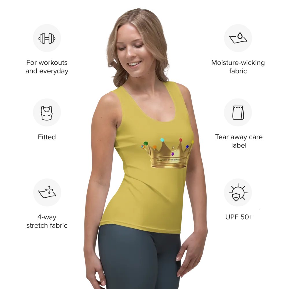 Queendom Beautiful Women Crown Tank Top/Gold (TM) product image (5)
