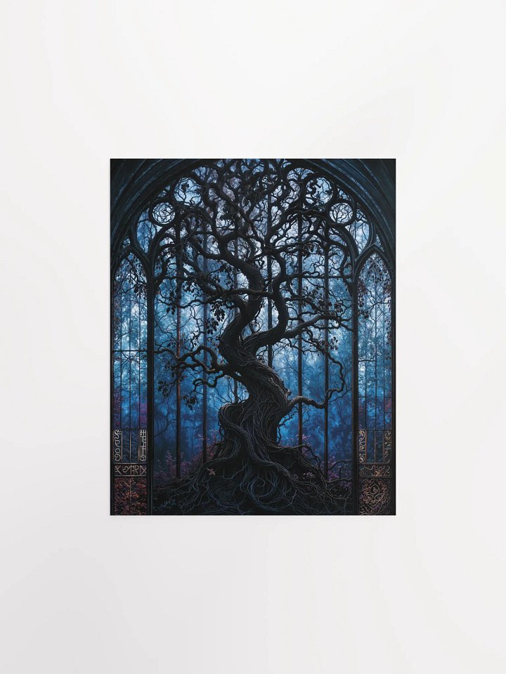 Mystical Tree Stained Glass Poster product image (3)