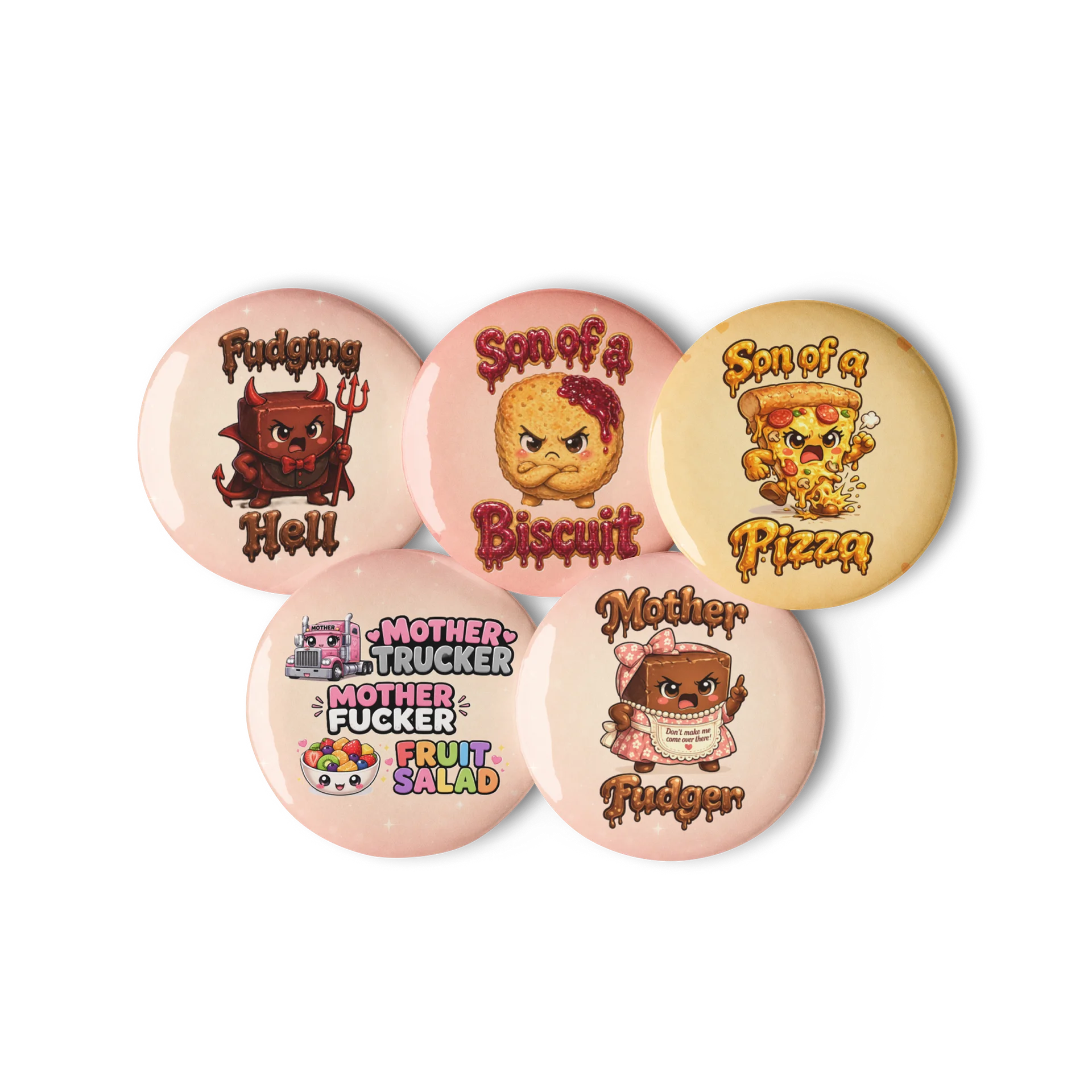 Valky's Cuss Word Equivalent Pin Button Set product image (3)