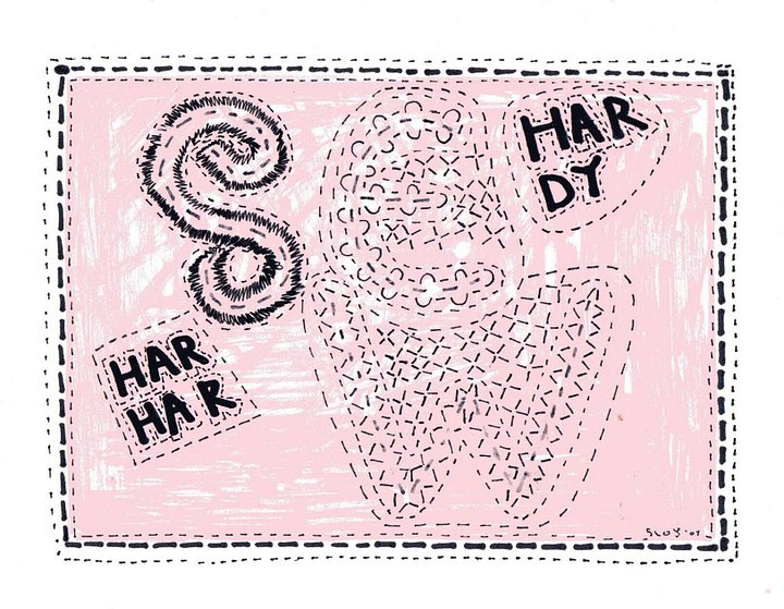 sew hardy har har panel card print product image (1)