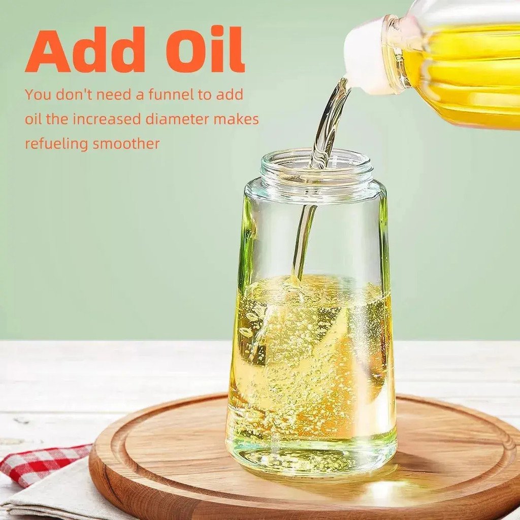 Aceitera De Cocina 2 En 1 Con Pulverizador De Aceite, Botella Dispensadora De Vidrio 470ml Para Cocina product image (5)