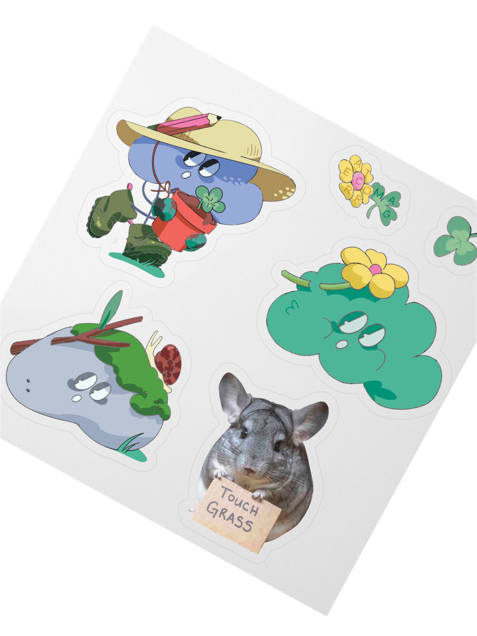 Touch Grass Sticker Sheet — Gardener Ver. product image (2)