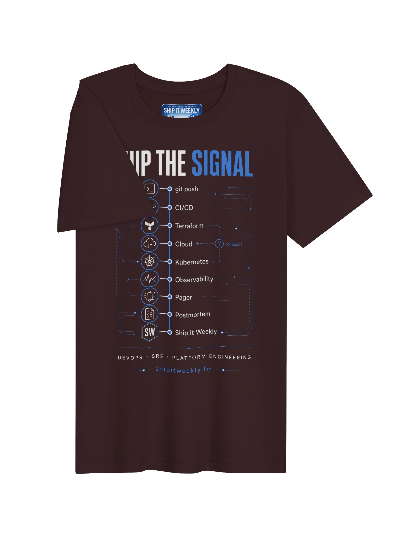 Ship the Signal | Ship It Weekly DevOps Tee product image (3)