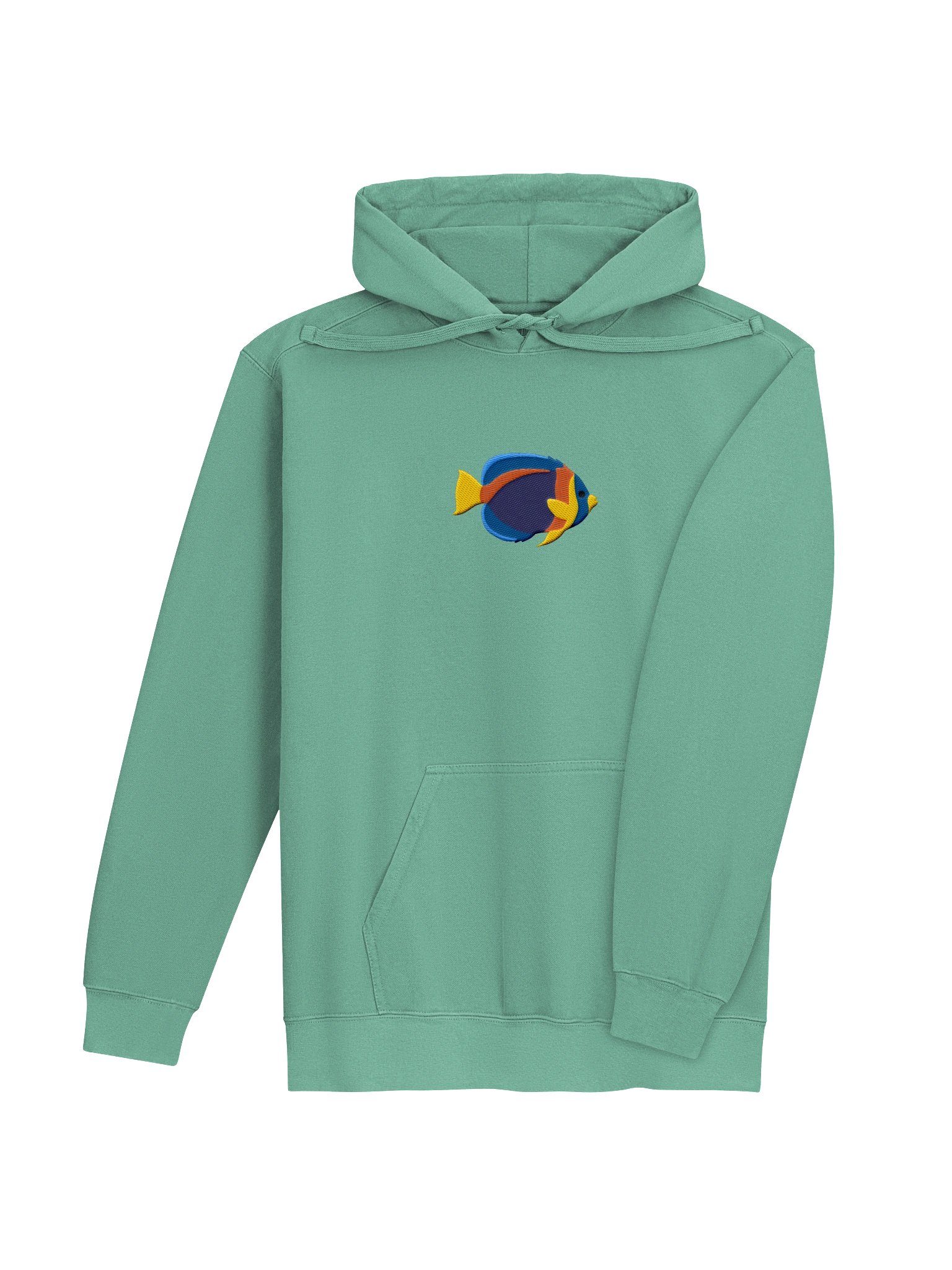 Scribbled Angelfish Premium Hooded Sweatshirt (Embroidered) for Reef and Marine Aquarium Lovers product image (28)