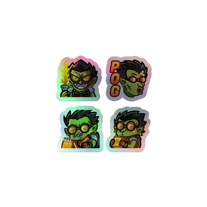 Goblin Emote Holographic Sticker Set A product image (1)