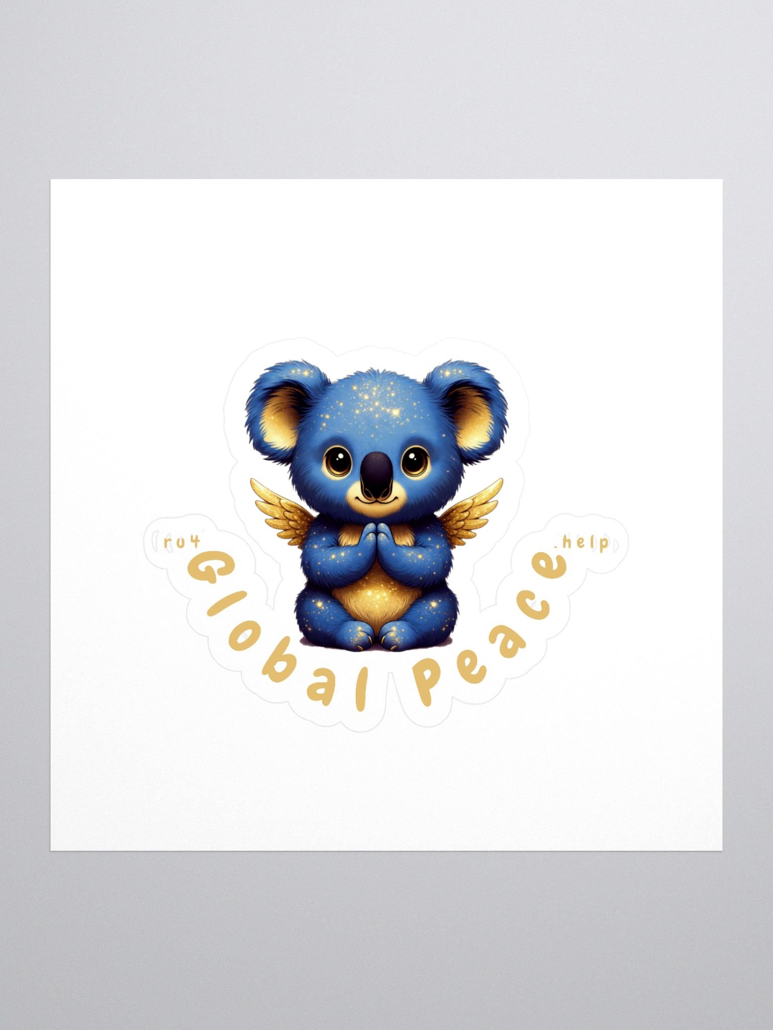 Blue Global Peace koala Sticker product image (1)