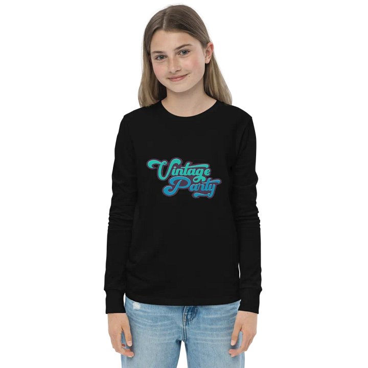 Vintage Party Vibes Youth Long Sleeve T-Shirt product image (1)