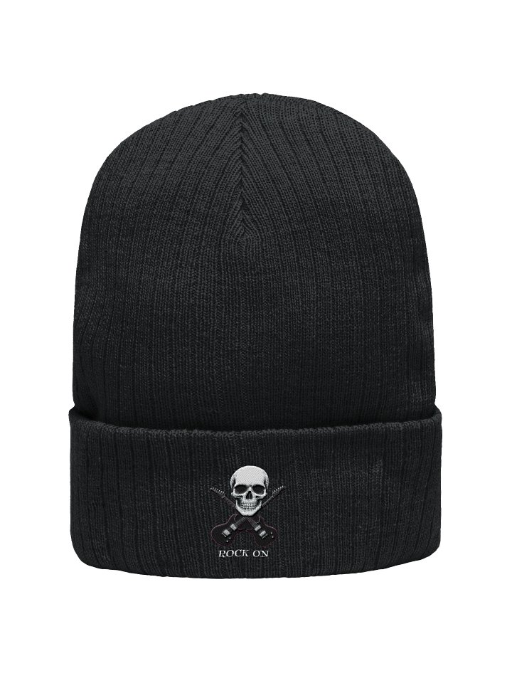 Rock On Beanie with Pink guitar outlined product image (1)