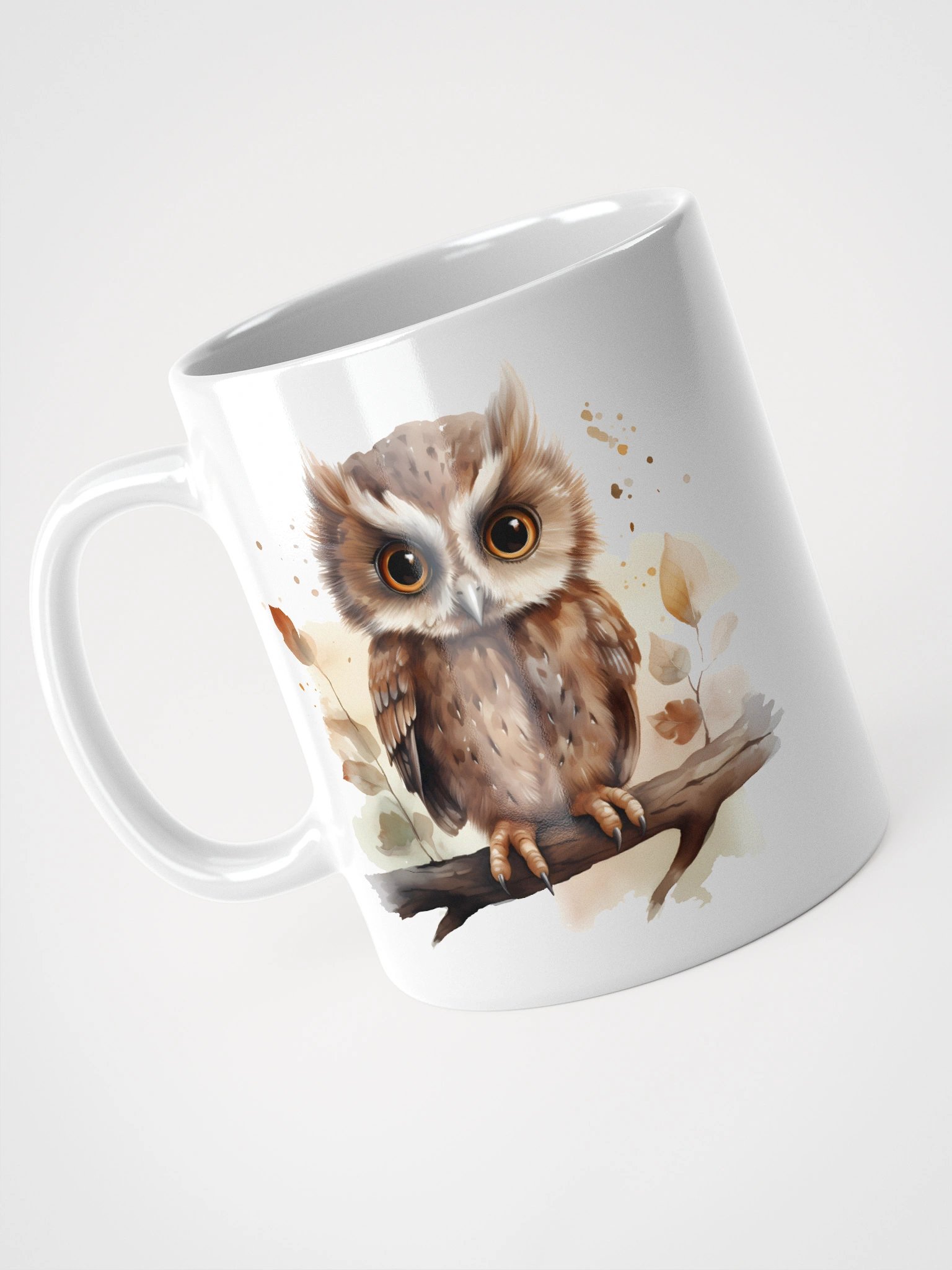 Whimsical Owls White Glossy Mug product image (7)