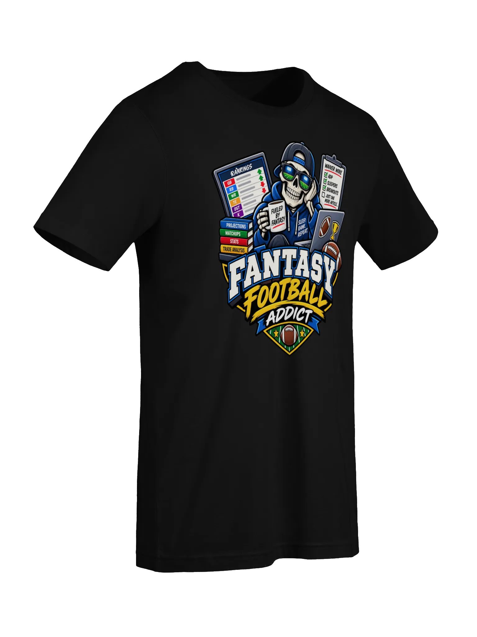 Fantasy Football Addict Skeleton Tee product image (21)