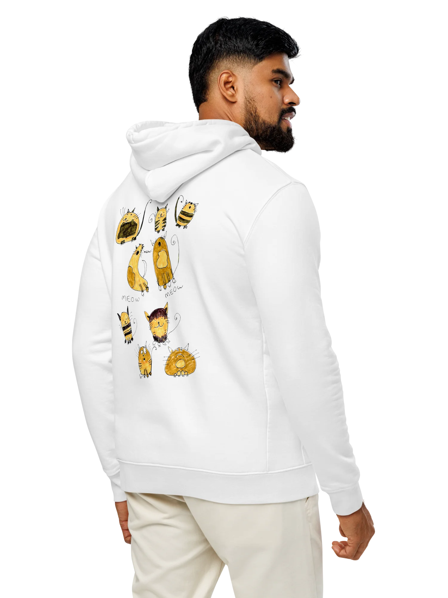 Abstract Cool Cats Unisex Organic Hoodie product image (8)