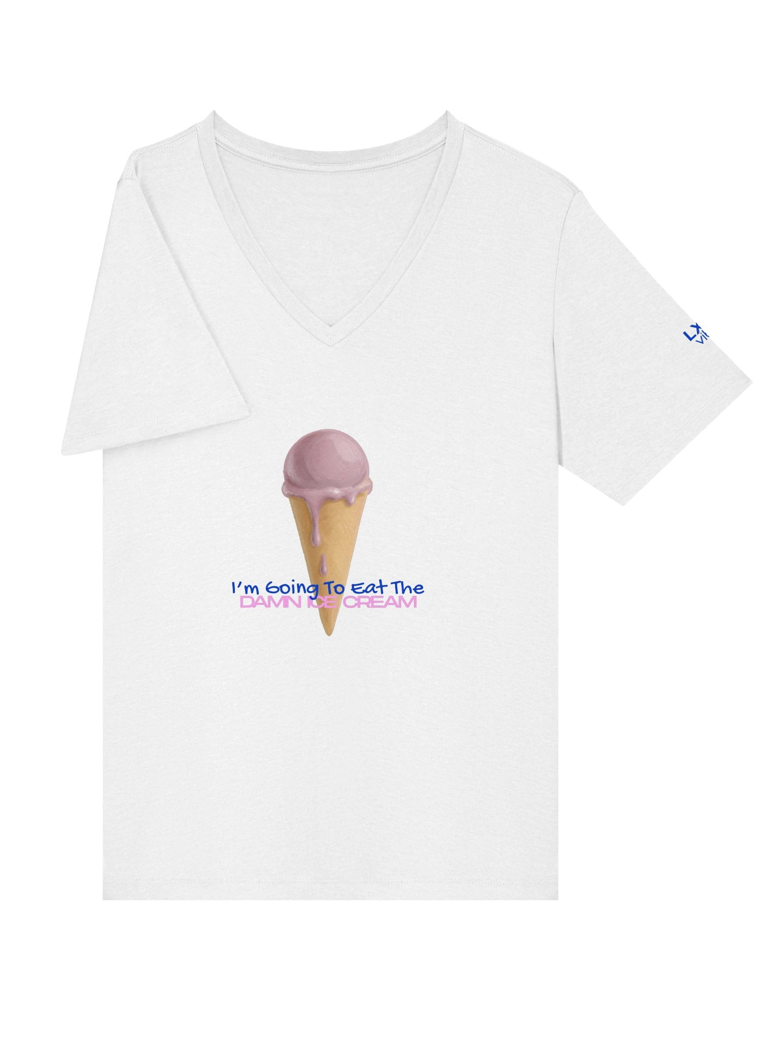 LX Vibes V- Neck T-Shirt Eat The Ice Cream product image (39)