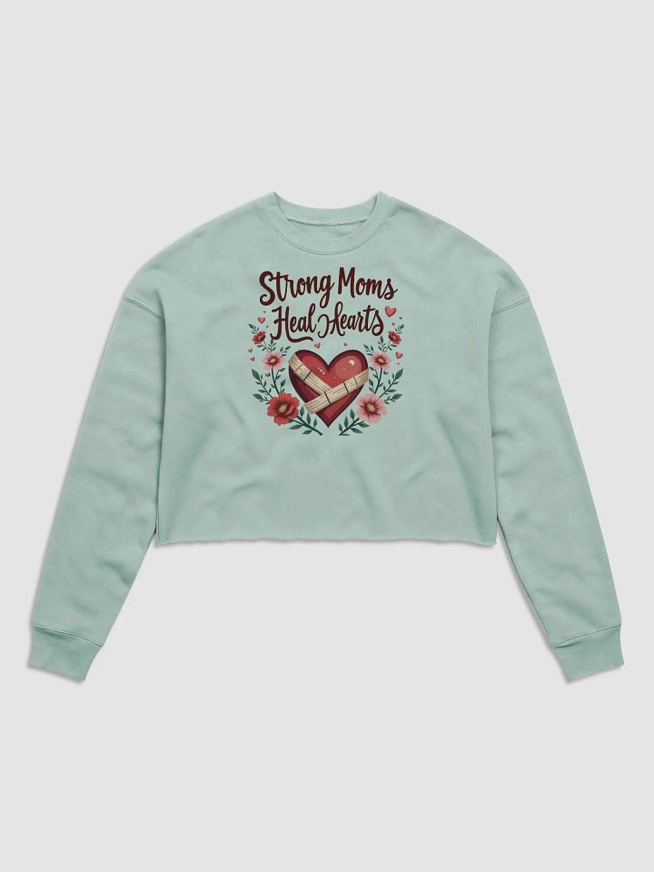 moms Healing Heart Women's Crop Sweatshirt product image (1)