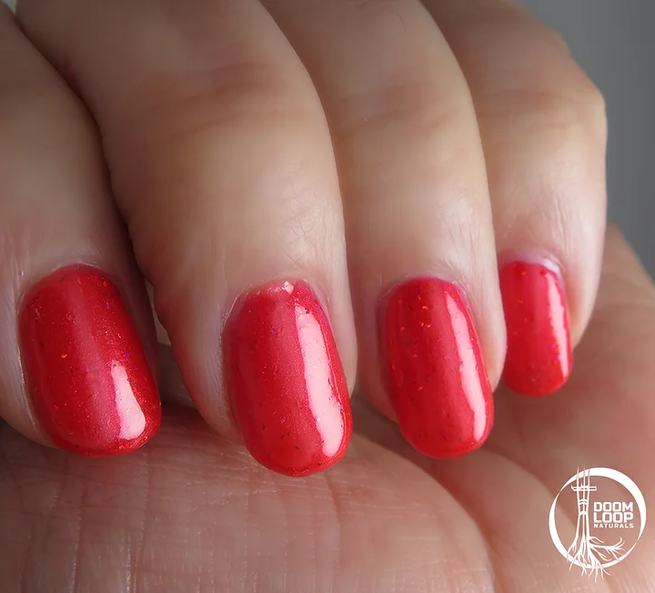 RED BELONGS TO US - Jelly Red Shimmery Glitter Nail Polish product image (2)