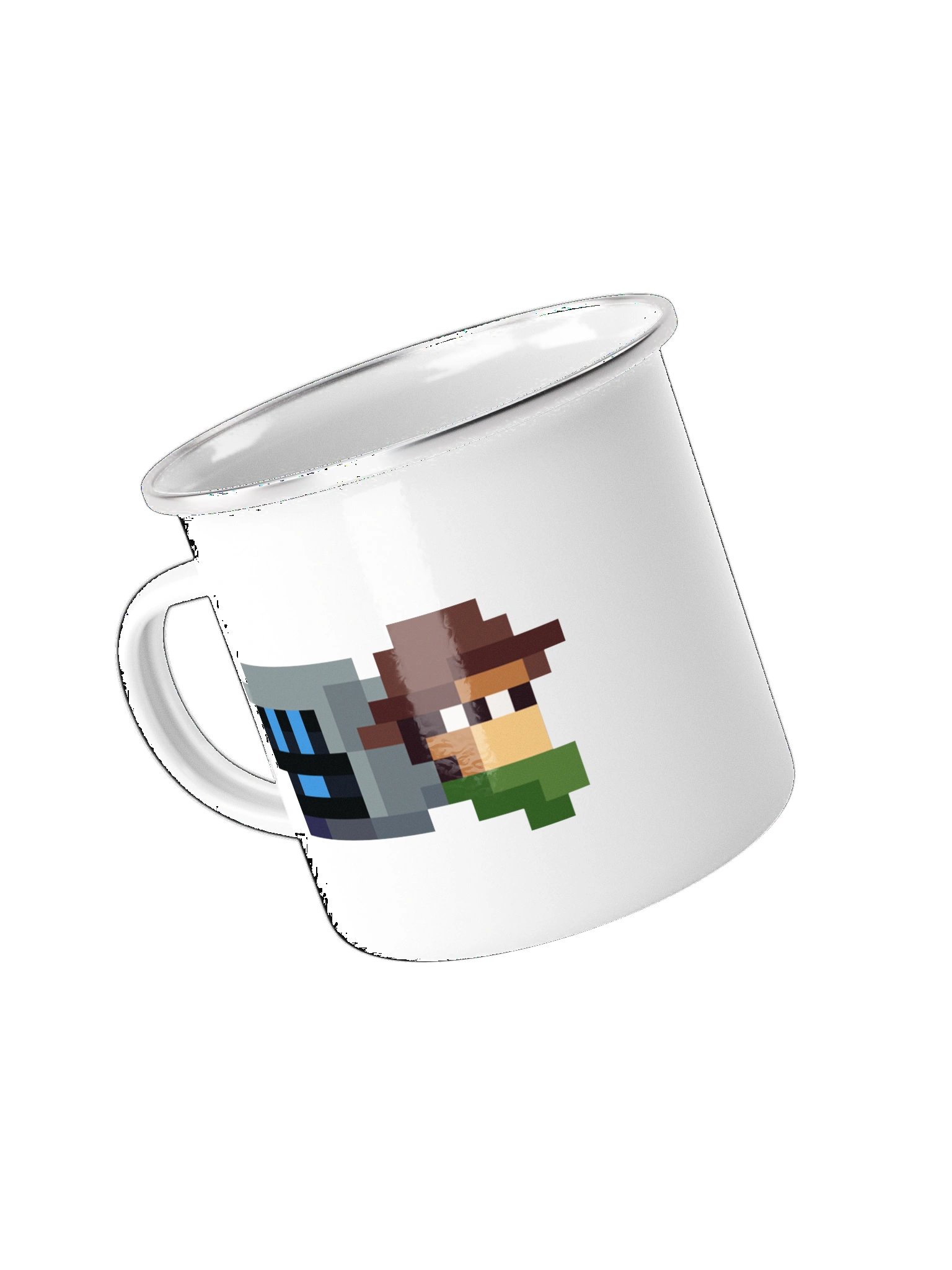 Brave Escape Pixel Art Enamel Mug product image (1)