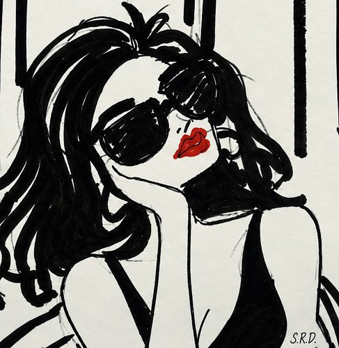 Self-portrait, aiming.