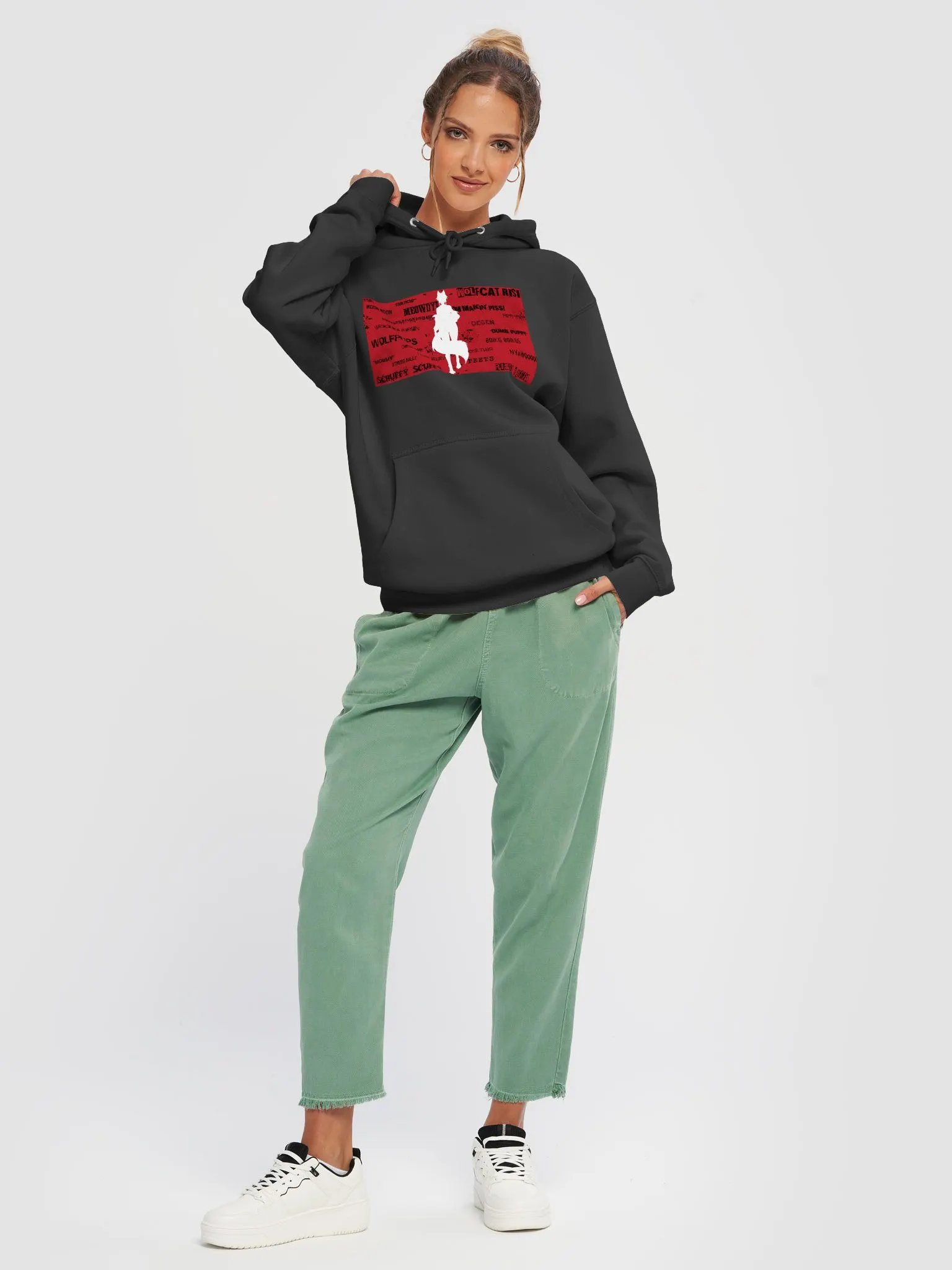 WolfcatRisi Word Wall Pullover Hoodie product image (37)