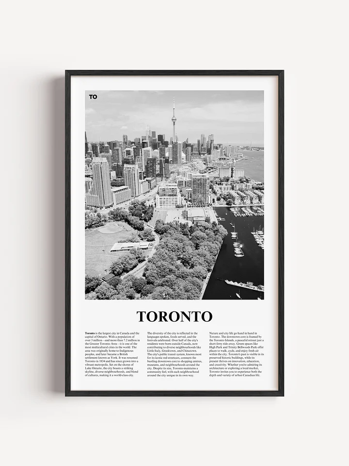 Toronto 02 Newspaper Poster | Framed product image (1)