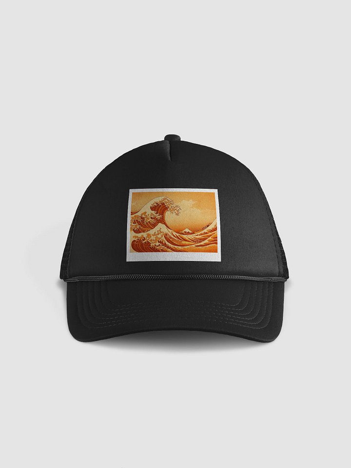 Orange Hokusai Black Snapback product image (1)