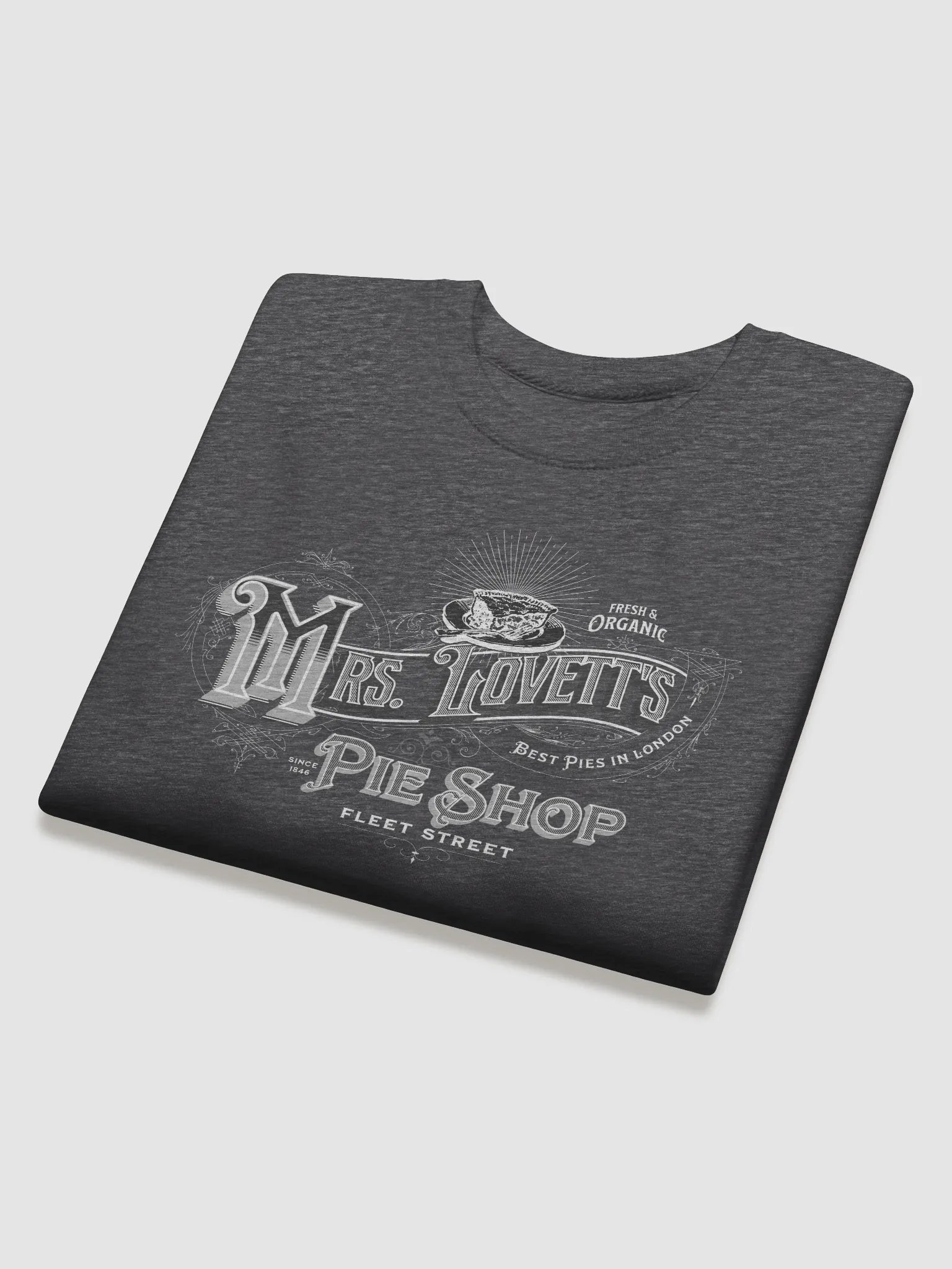 Mrs. Lovett’s Pie Shop Sweatshirt – Premium Fleece Crewneck for Broadway & Sweeney Todd Fans product image (4)