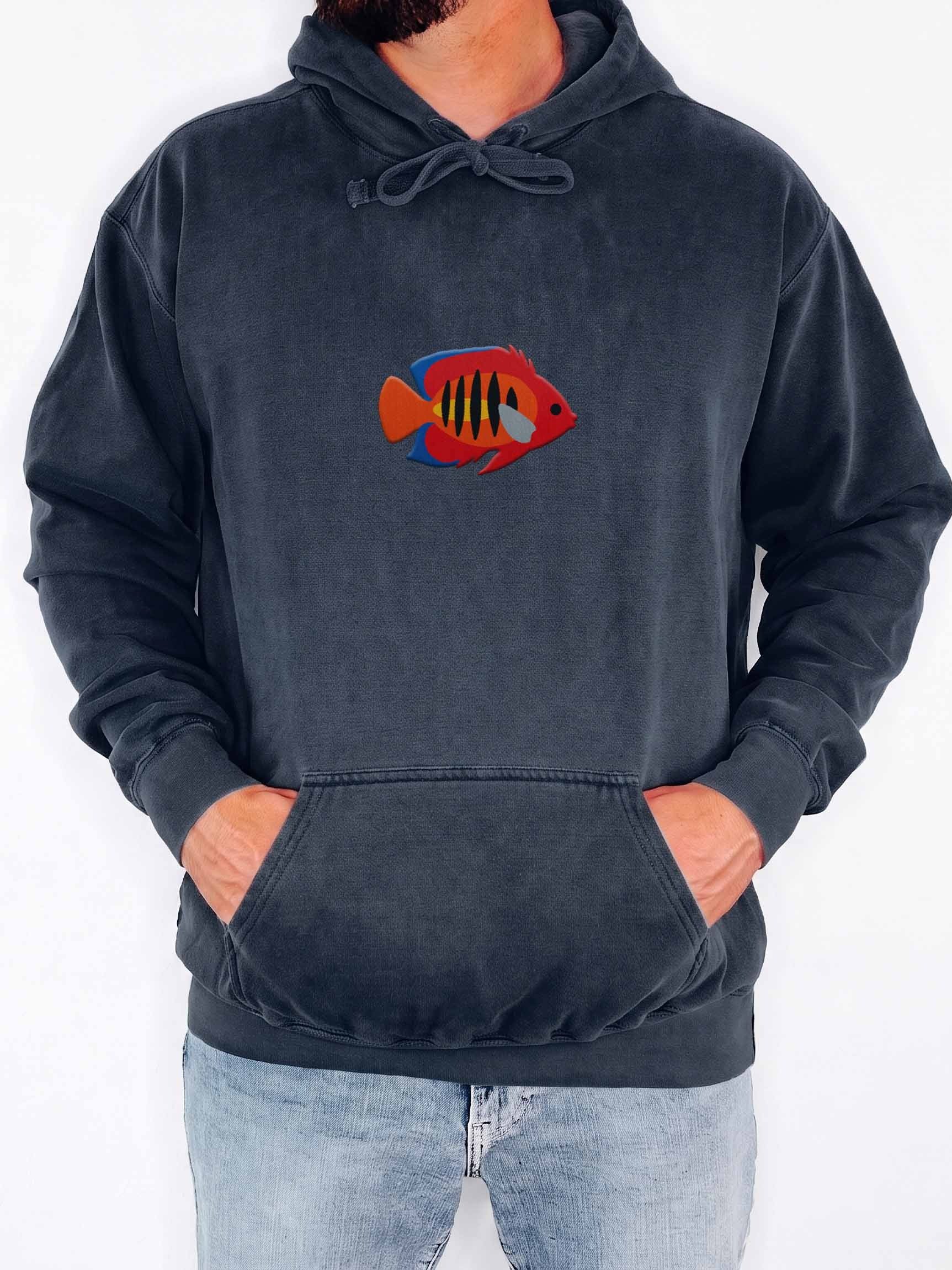 Flame Angelfish Premium Hooded Sweatshirt (Embroidered) for Reef and Marine Aquarium Lovers product image (2)