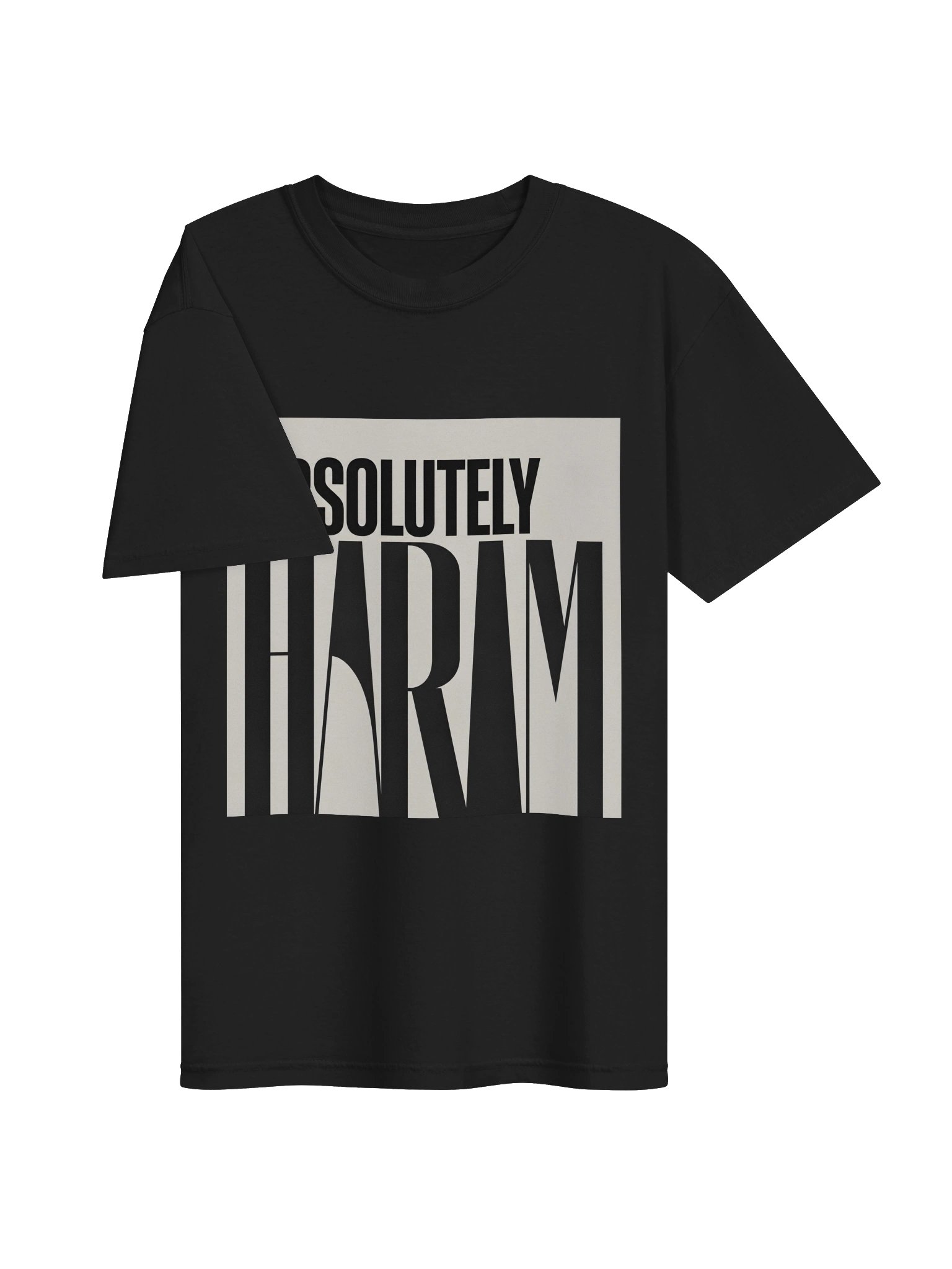 Absolutely Haram Printed Unisex T-Shirt in Black | Bold Muslim Typography Tee product image (3)