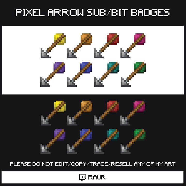 Twitch Pixel Arrows - Sub/Bit Badges product image (1)