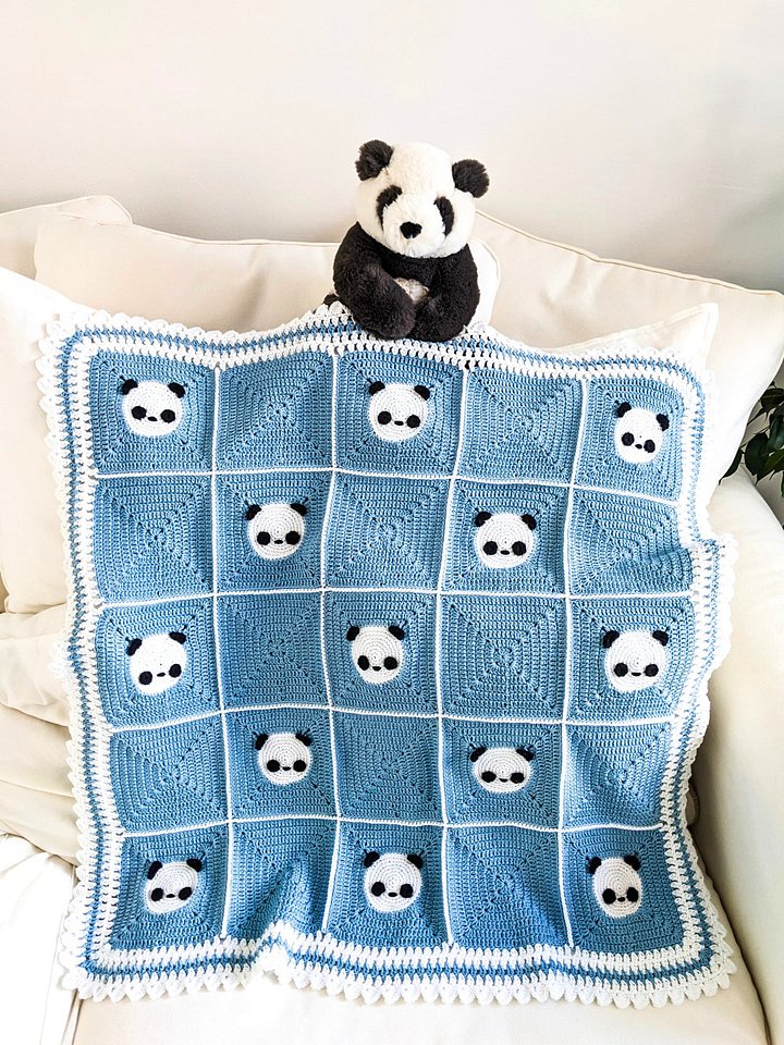 Panda Baby Blanket Crochet Pattern product image (1)