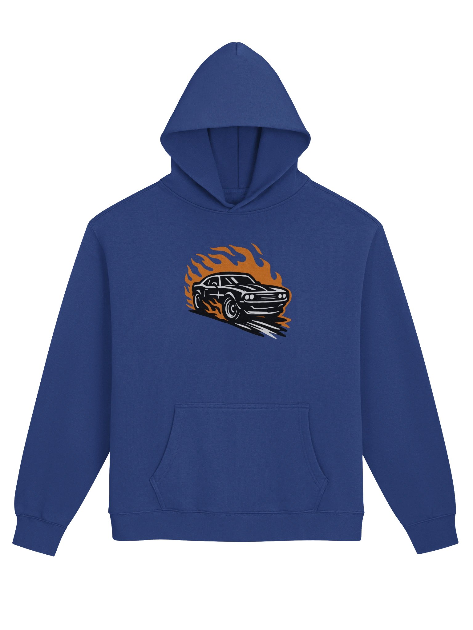 Blue Muscle Car On Fire HD product image (1)