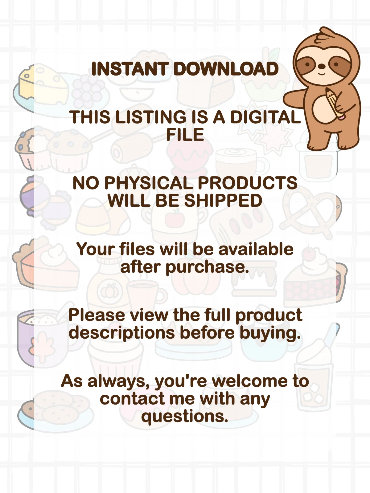 Cute Fall Treats Clipart Pack product image (9)
