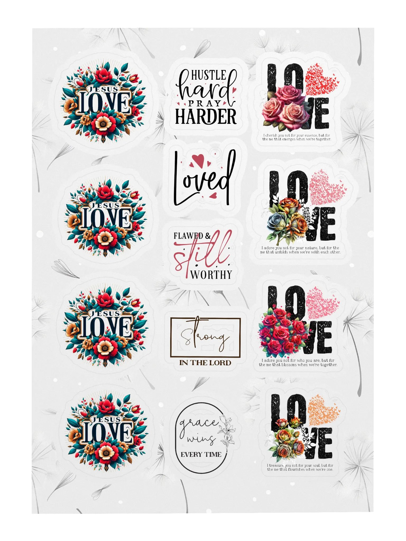 Divine Love and Motivation Sticker Sheet product image (3)