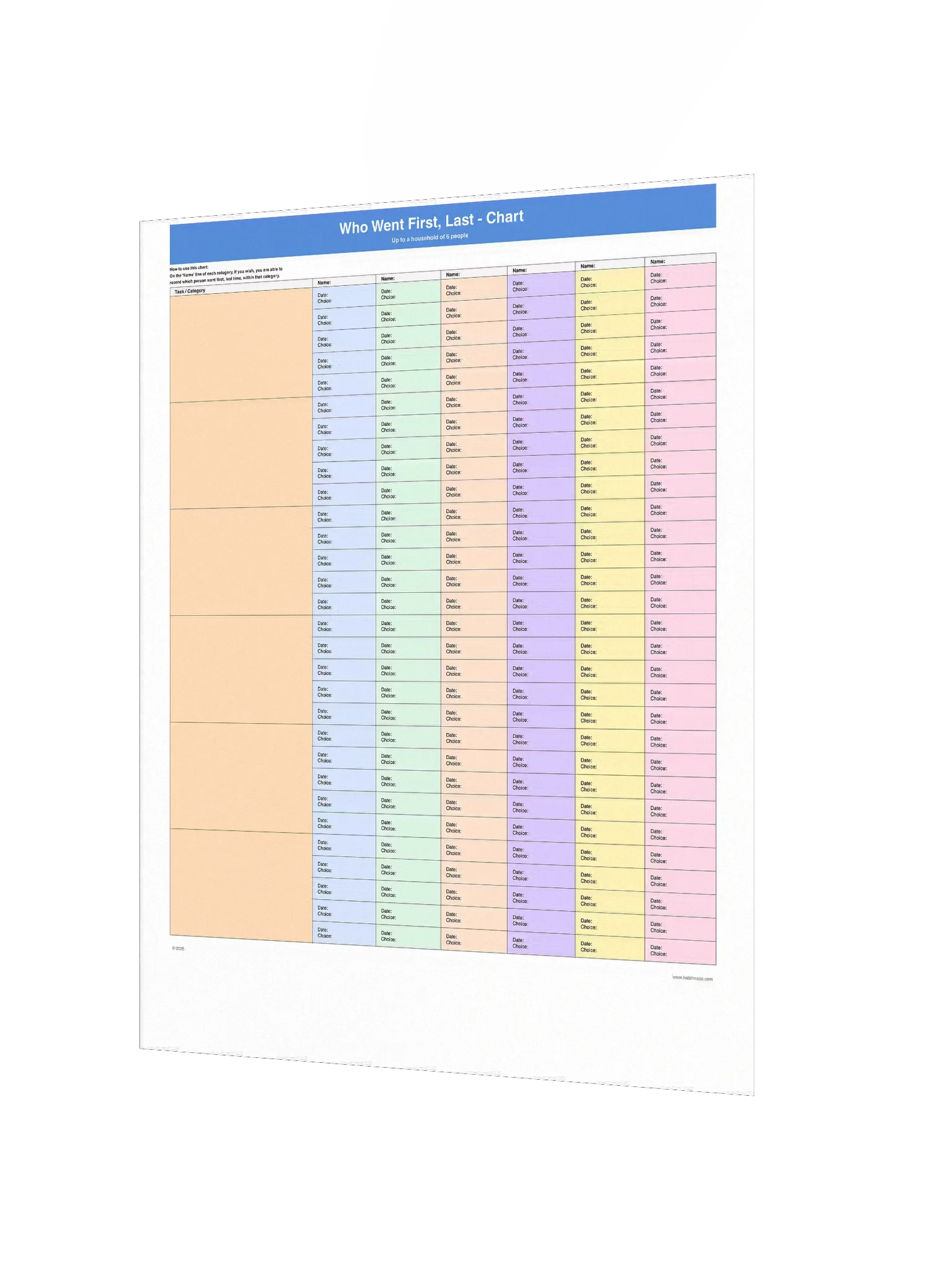 Who Went First Last Chart product image (3)