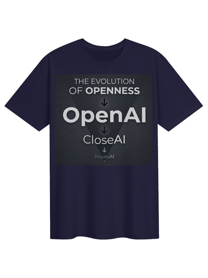 The Evolution of Openness T-Shirt | OpenAI → CloseAI → PrivateAI AI Culture Tee product image (1)