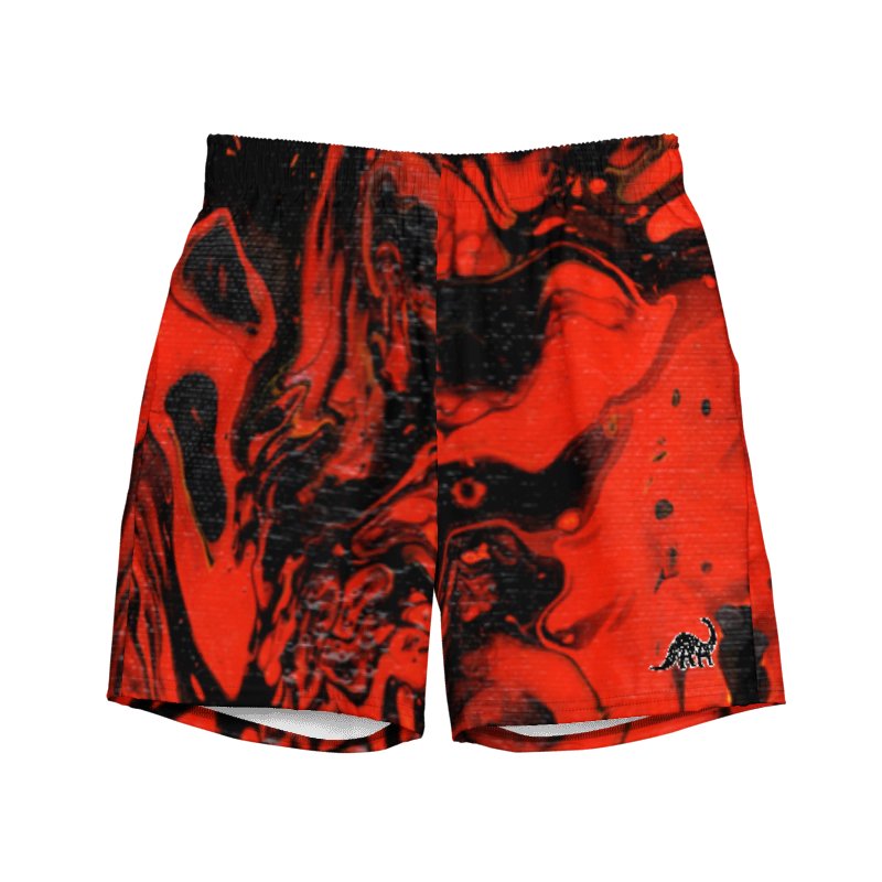 Demon In My Headphones Fluid Acrylic Swim Trunks product image (1)