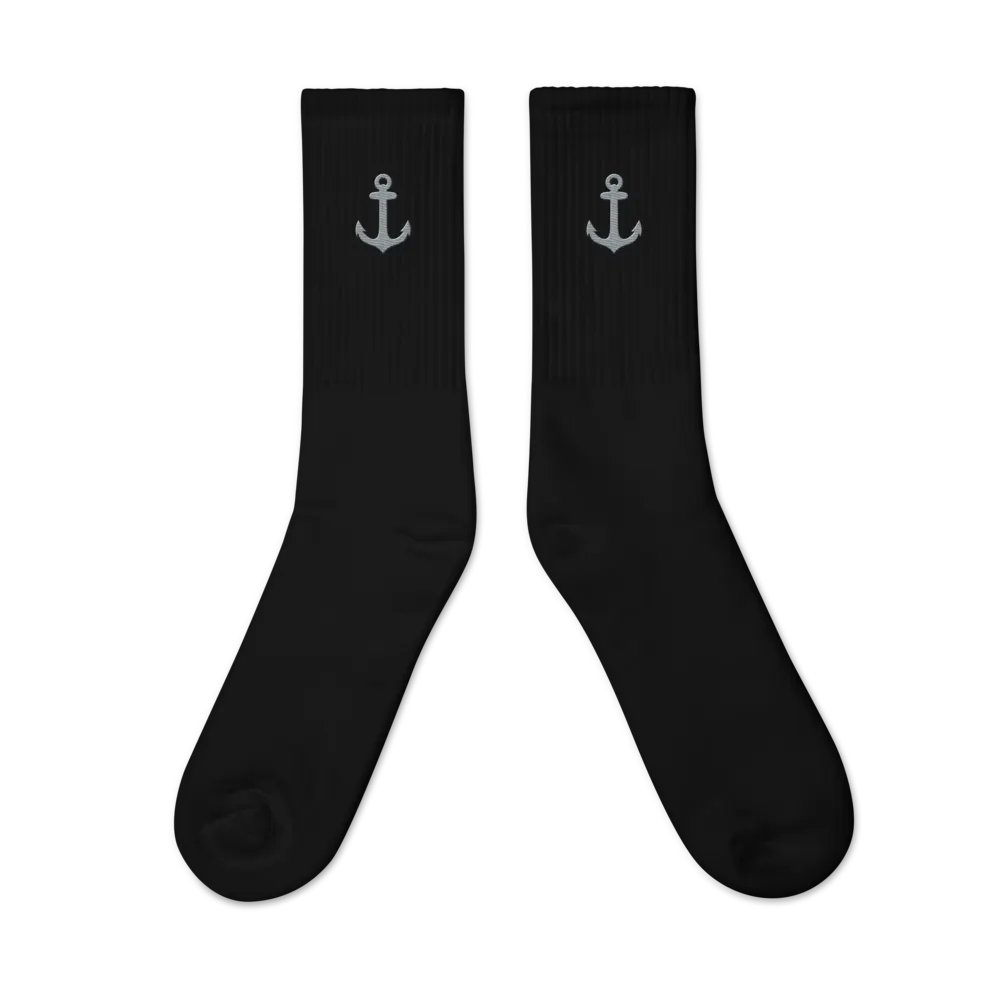 "Anchor" Embroidered Crew Socks product image (6)