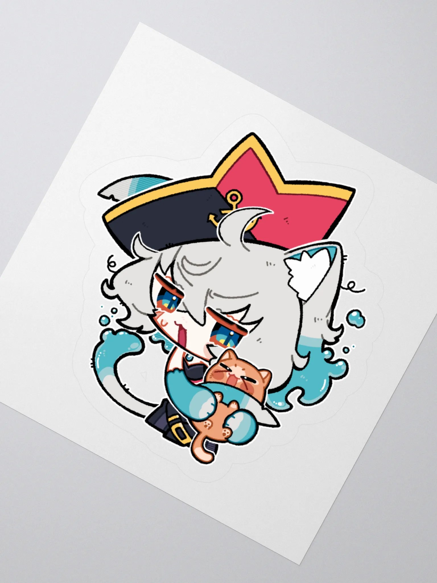 Captain Dandyfloss Kitty Sticker product image (4)