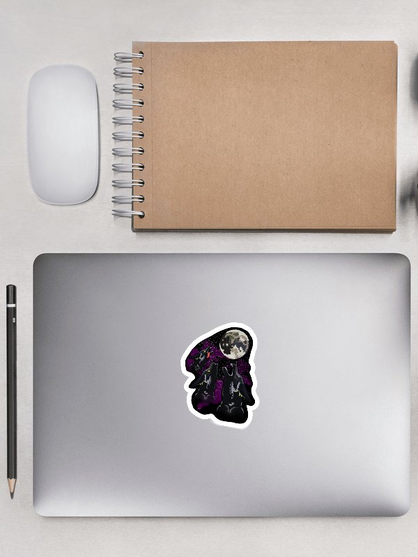 Three Dog Moon Sticker product image (1)