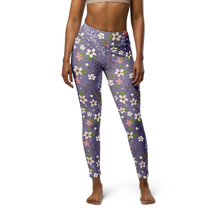 Floral Yoga Pants – Women’s High-Waisted All-Over Print Leggings product image (2)