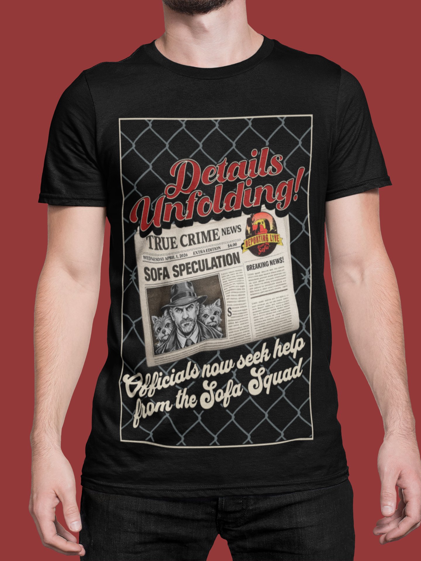 Sofa Speculation Funny True Crime Shirt product image (25)