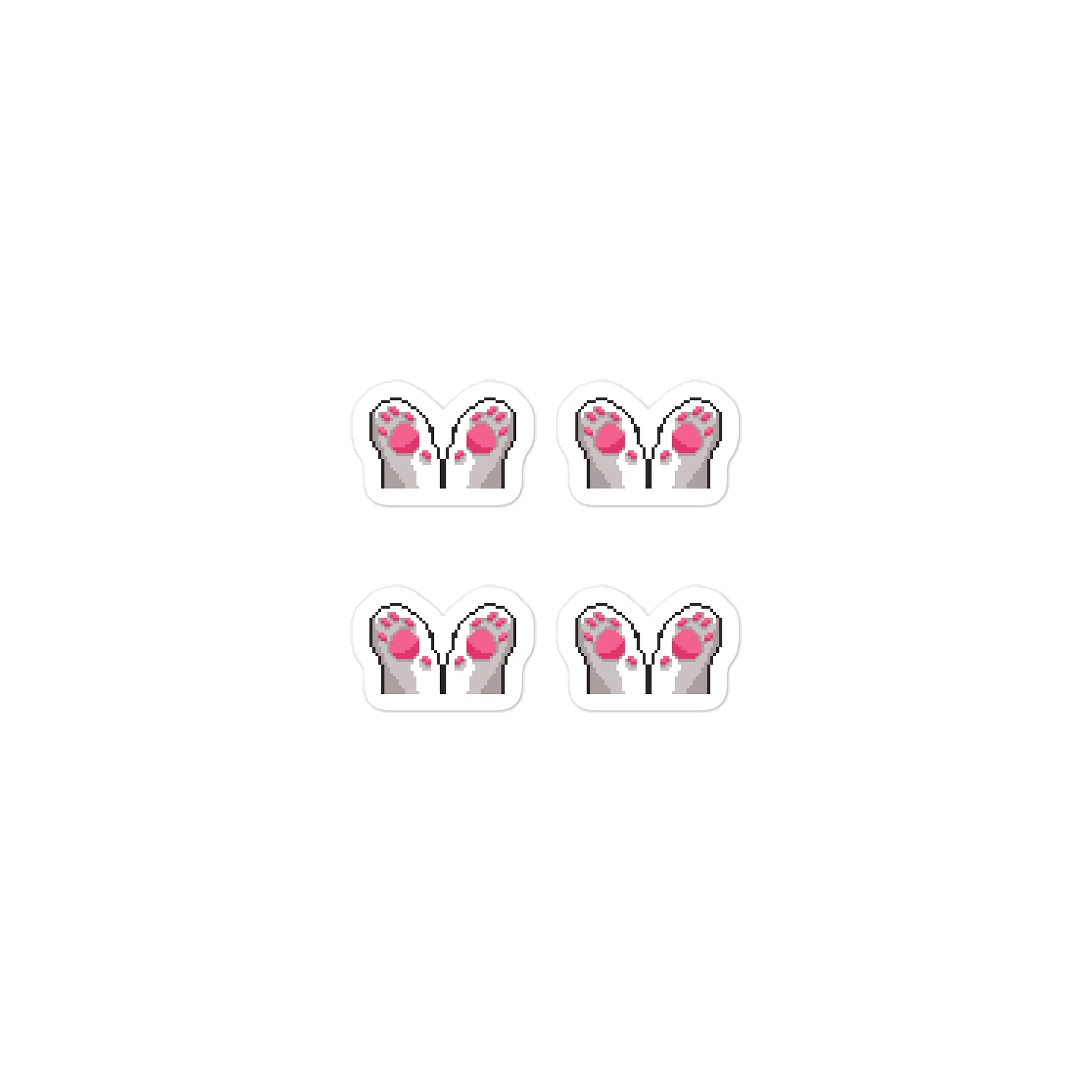 Classic Pixel Cat Paw Stickers product image (1)