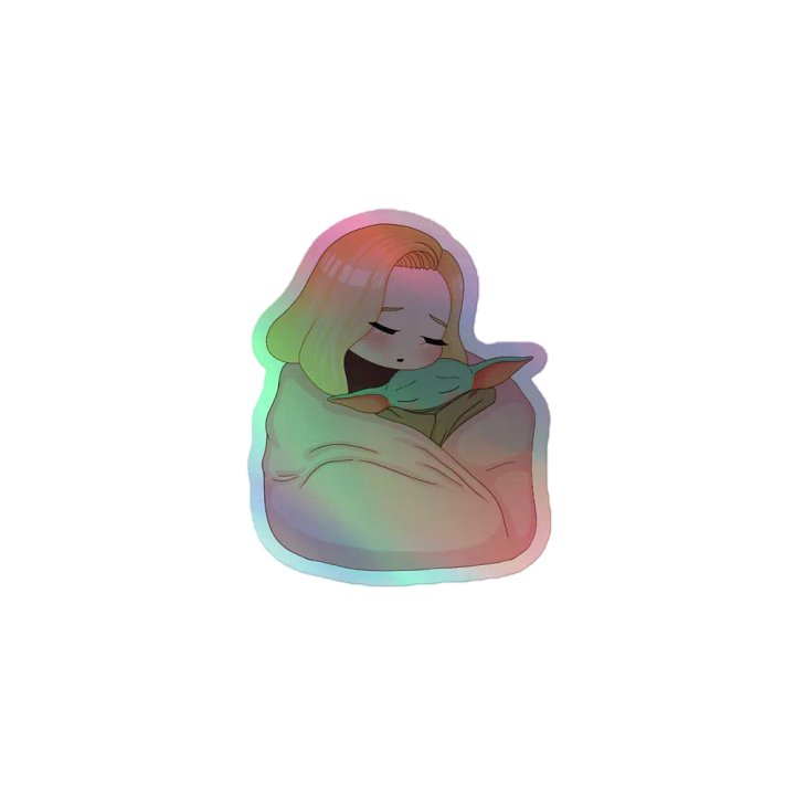 Mint Cozy Holographic Sticker product image (1)