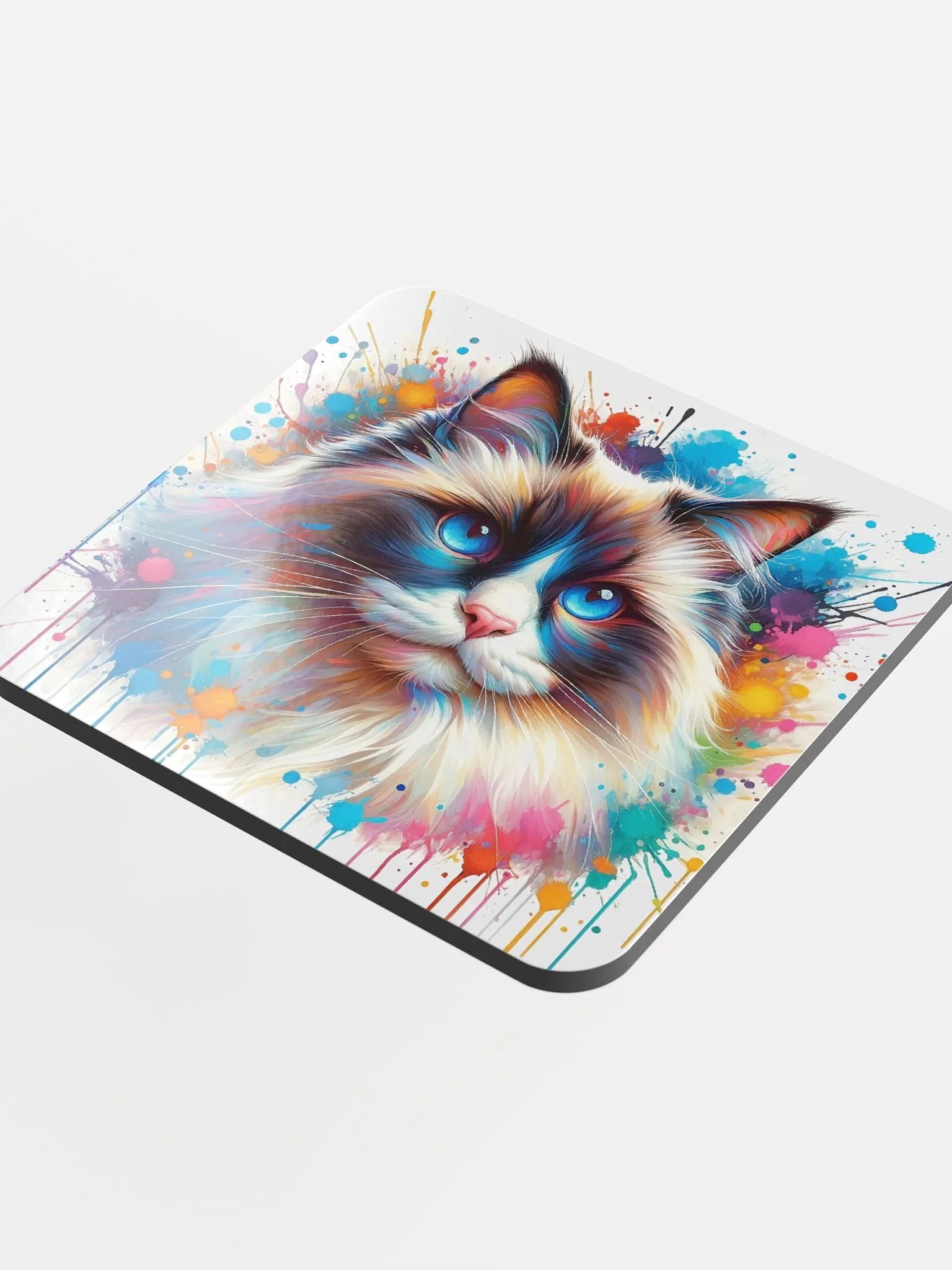 Glossed Cork Coaster: Ragdoll product image (4)