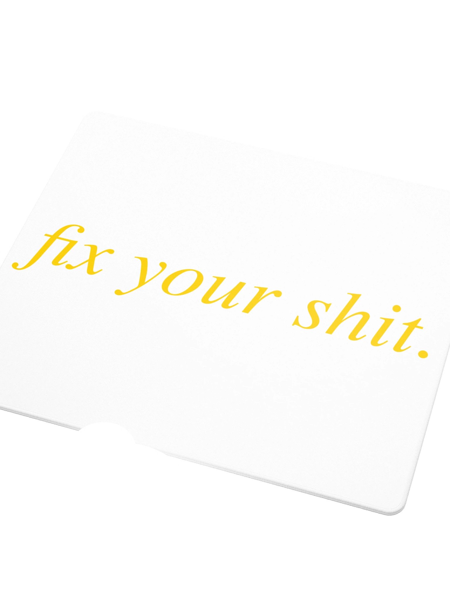 No ShopCo Gaming Mouse Pad - Phrase Yellow on White product image (3)